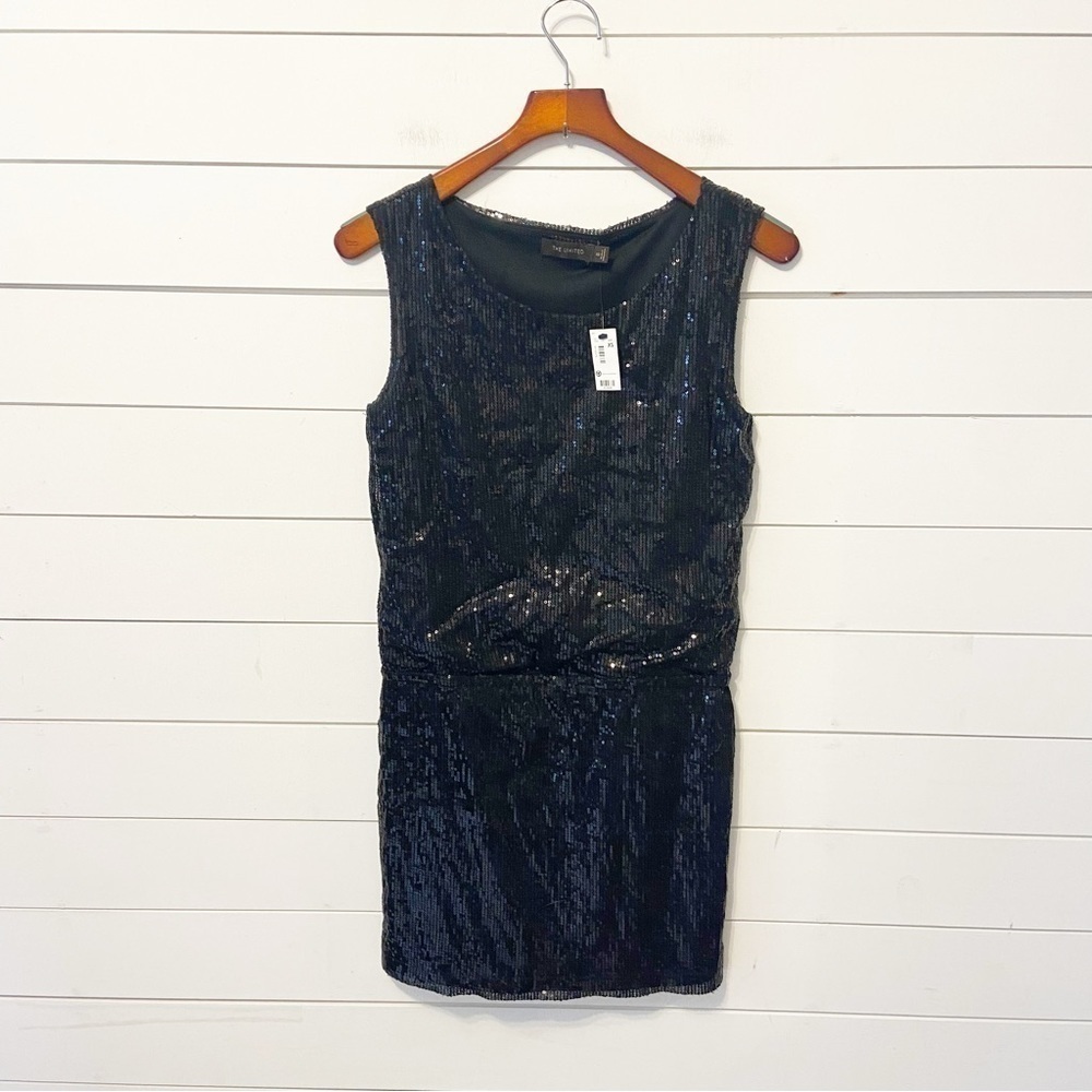 NWTs The Limited | Black Sequin Little Black Mini Dress Size XS